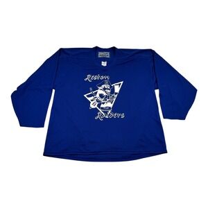 Reston Raiders Jersey Mens 2XL Blue Hockey Shirt Bauer Number 77 Canada Adult